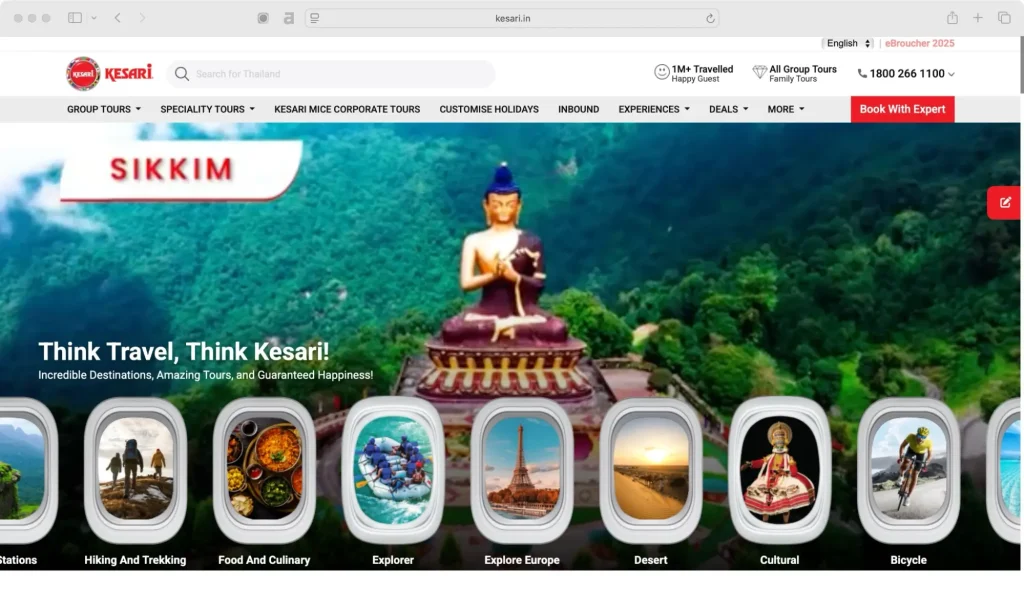 Kesari Tours ranks high among the best group tour companies in India.
