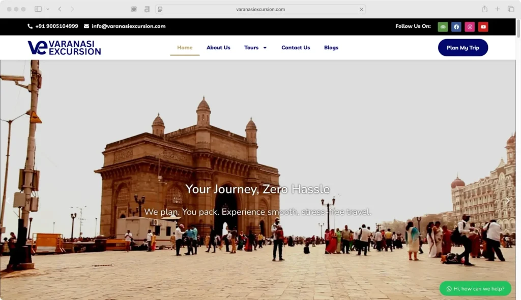 Varanasi Excursion fits well among the top tour package companies in India.