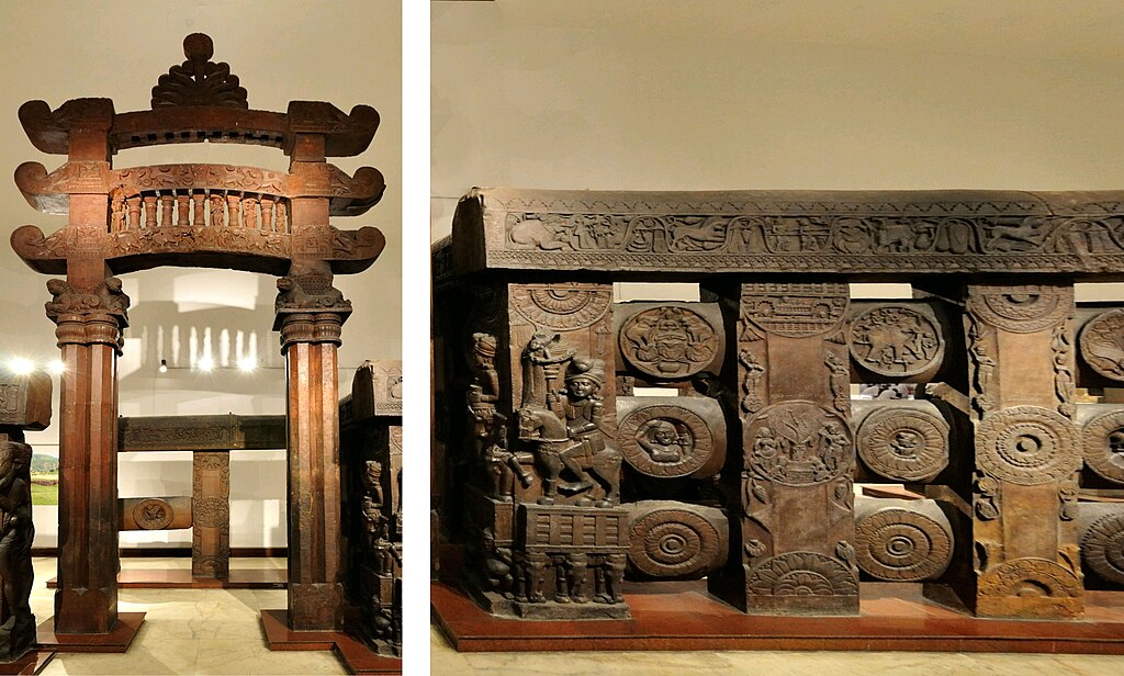 Bharhut Stupa reflects the ancient legacy of Buddhist temples in Madhya Pradesh.