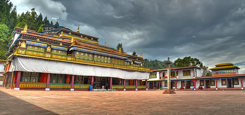 Serenity at Rumtek Monastery while exploring the spiritual essence similar to Buddhist monasteries in Sikkim.