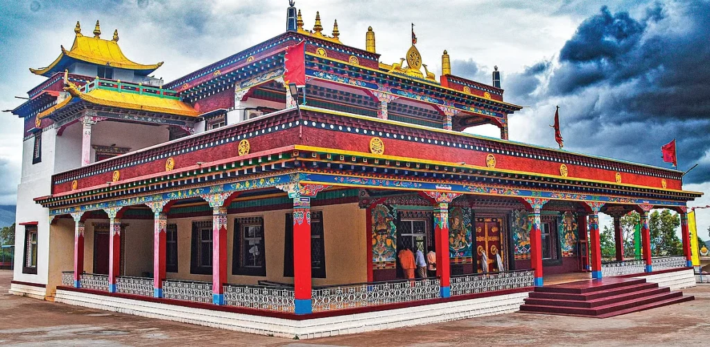 A center of wisdom and culture that resonates with the spiritual aura of Buddhist monasteries in Karnataka.
