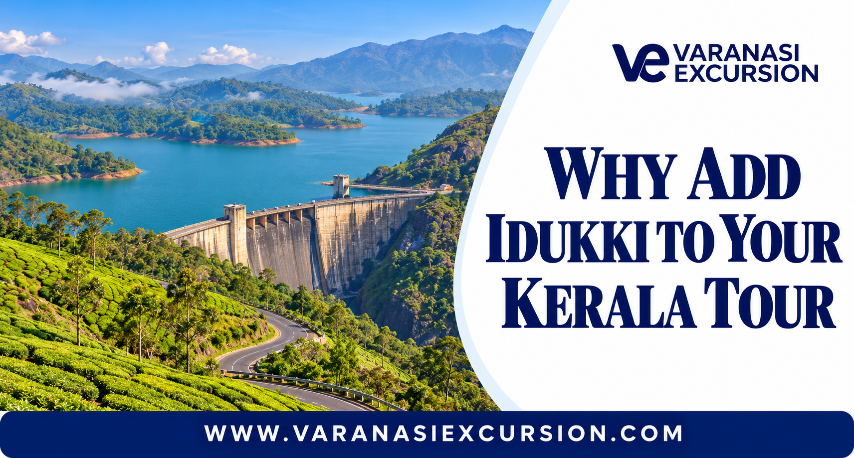 Idukki reservoir and highland scenery in Kerala