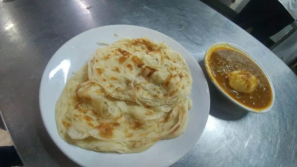 kerala parotta with egg curry
