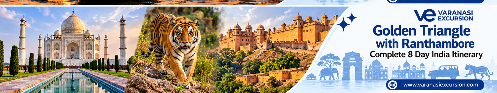 Golden Triangle with Ranthambore: Complete 8 Day India Itinerary – Varanasi Excursion featured image