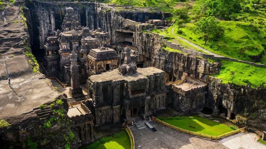 The Ajanta and Ellora caves boosted buddhism revival in india.