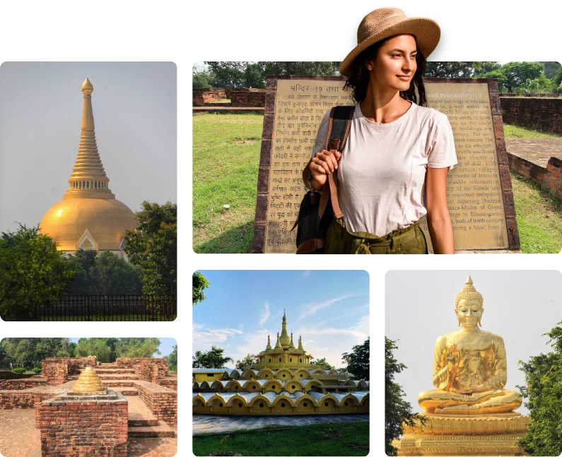 Ancient monastery ruins and spiritual sites included in Shravasti tour package.