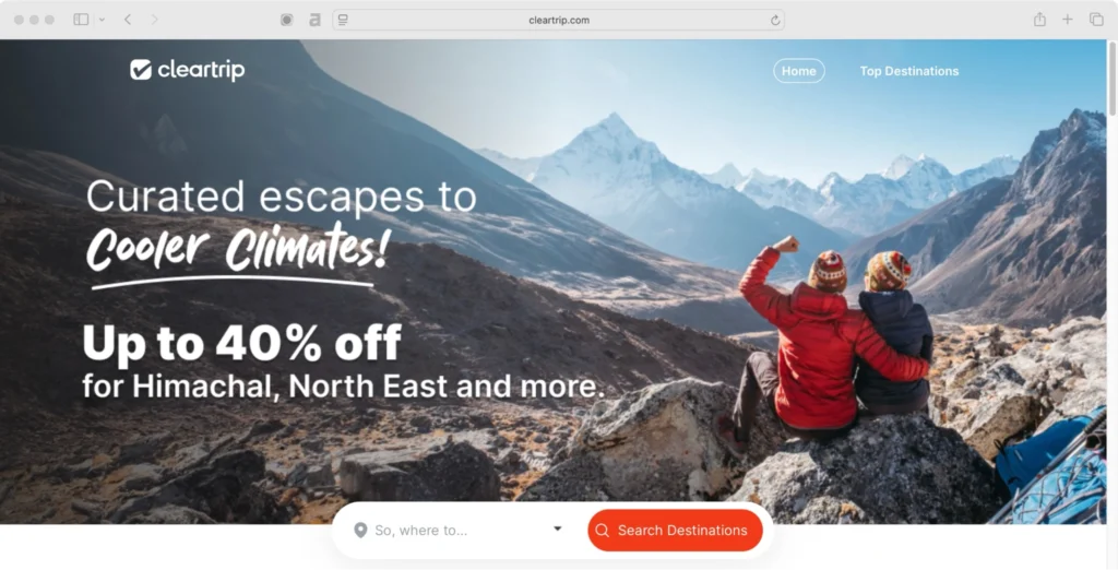 Cleartrip is a popular choice among travel & tourism companies in India.