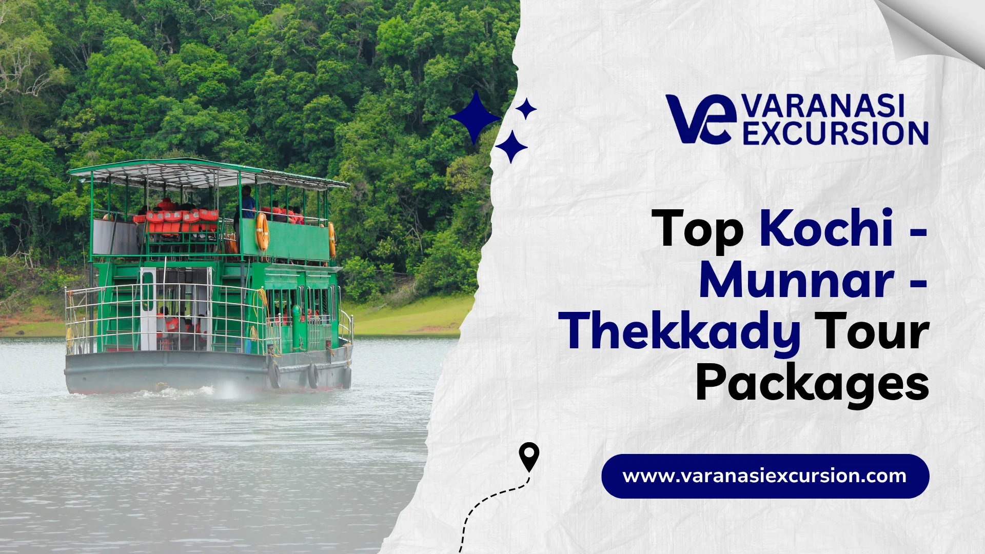 Cochin Munnar Thekkady tour packages showing a calm hill journey.