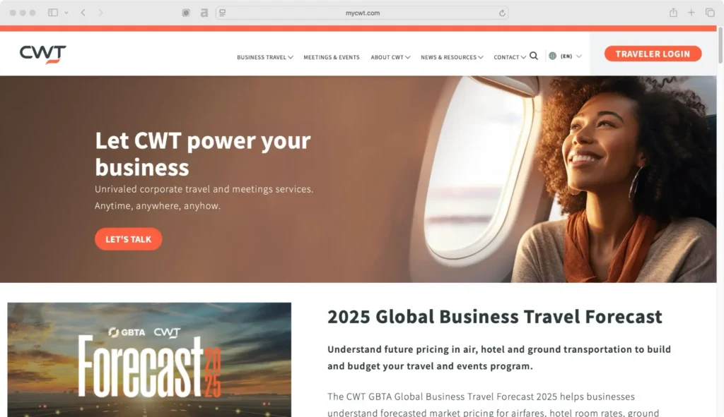 CWT (Carlson Wagonlit Travel) ranks among the top corporate travel management companies in India.