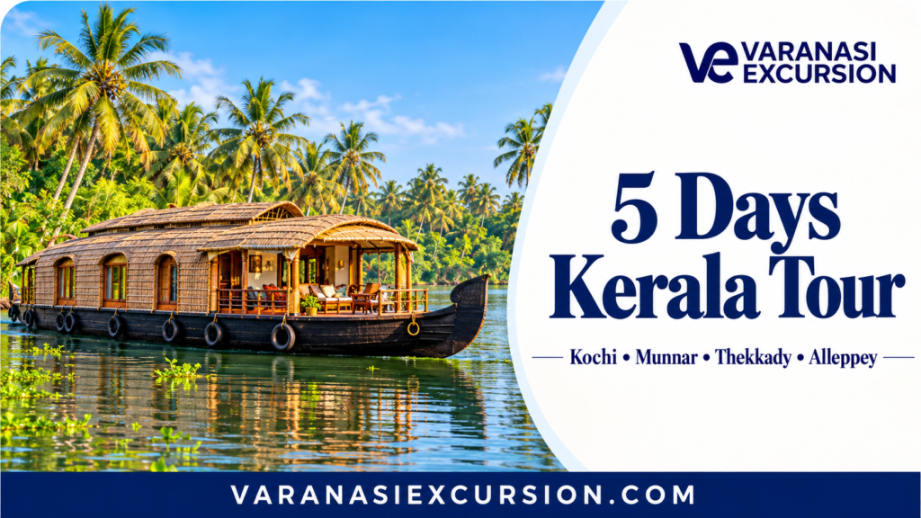 5 Days Kerala Tour from Kochi to Munnar, Thekkady and Alleppey – Varanasi Excursion