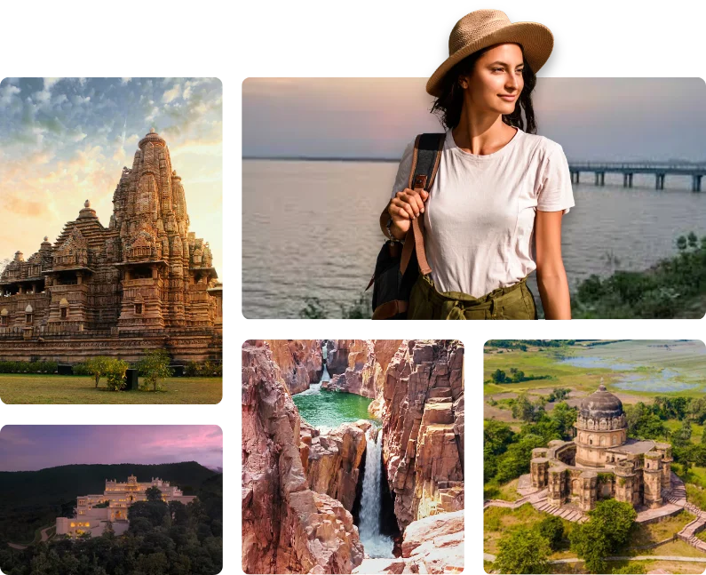 Ancient temple architecture in Khajuraho tour packages.