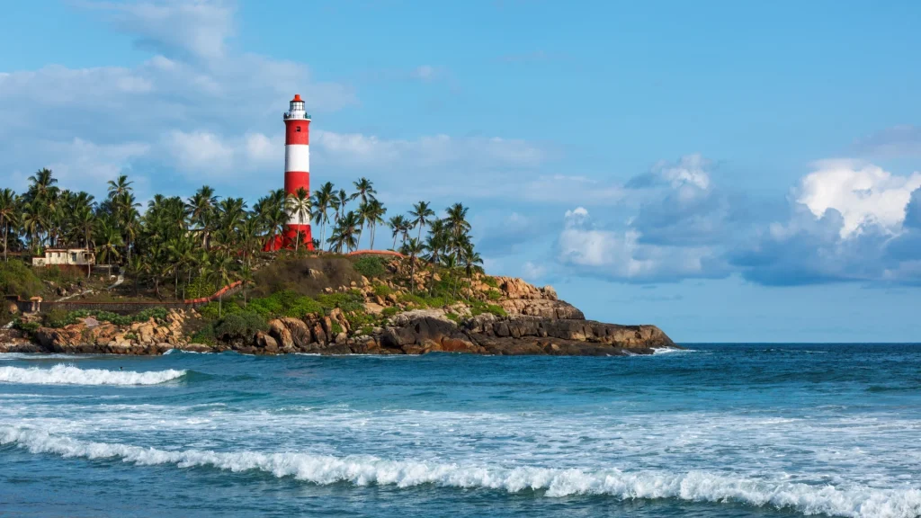 Kovalam ranks as best places in Kerala to visit in February.