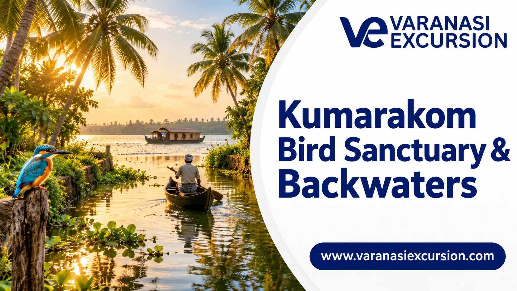 Kumarakom Bird Sanctuary and backwaters guide by Varanasi Excursion