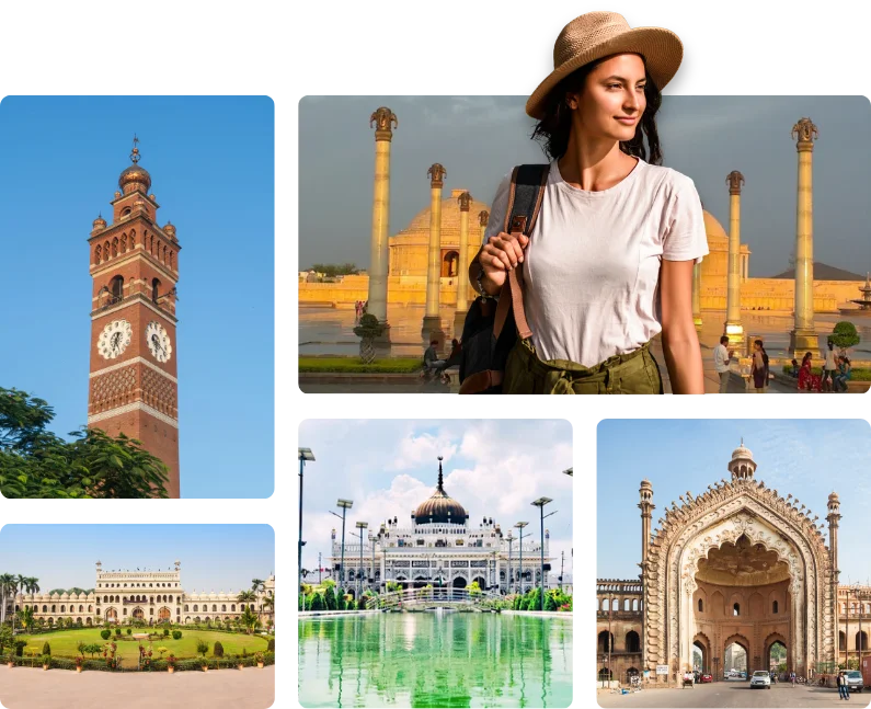 Historic monuments and heritage streets in lucknow tour package.