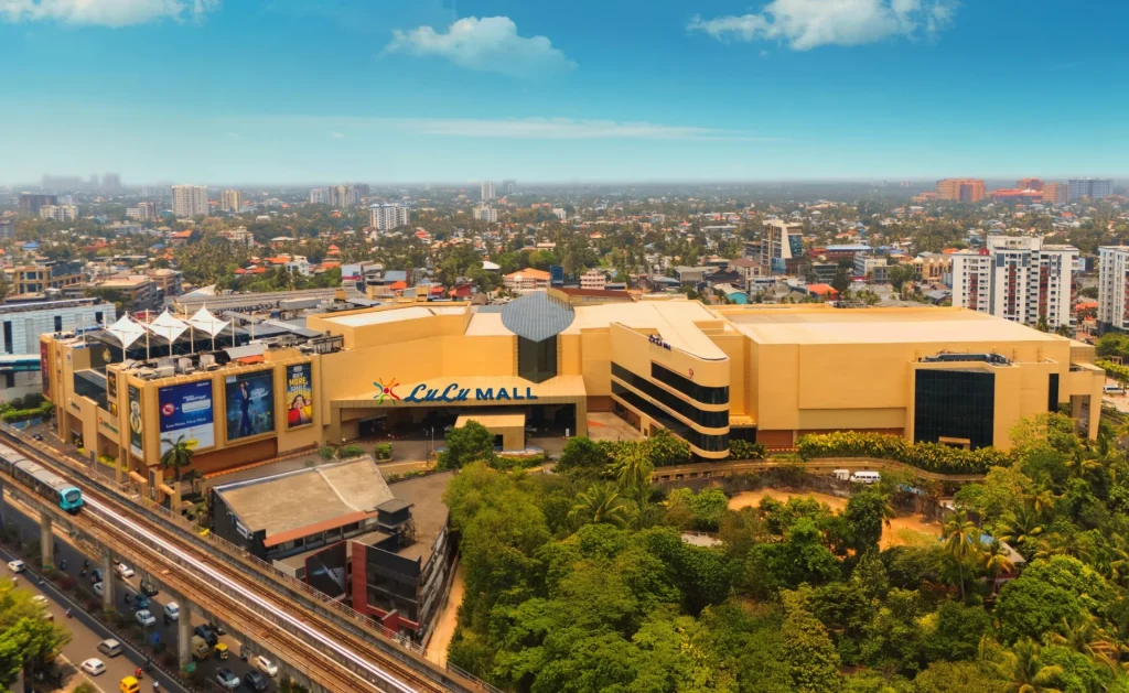 Lulu Mall feels lively at places to visit at night in Kochi.