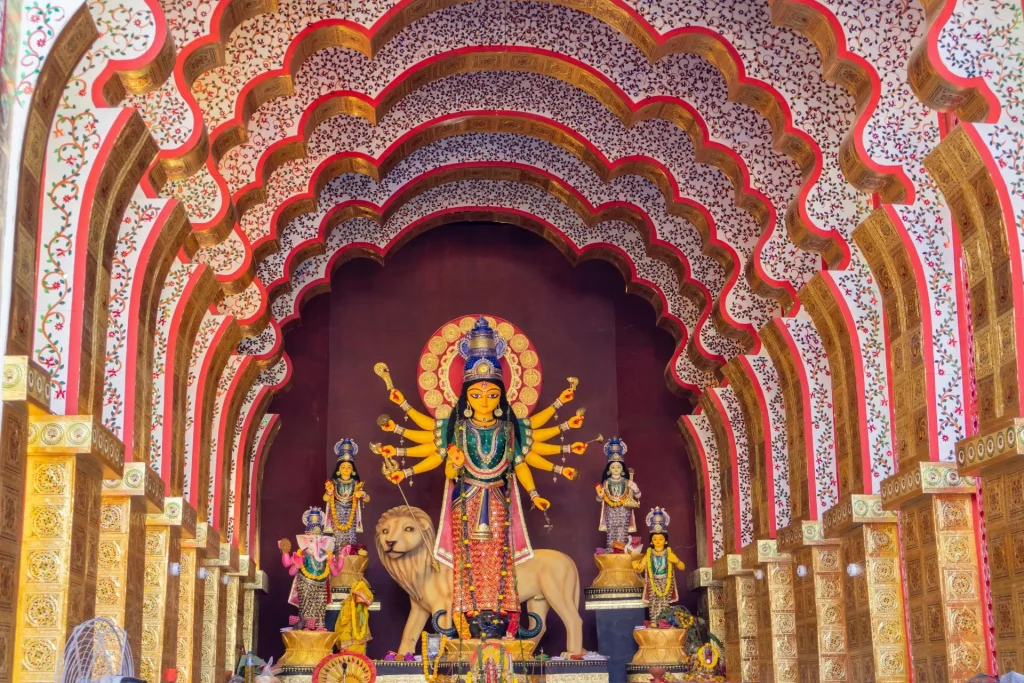 Navratri and Durga Pooja among famous Hindu festivals in India.