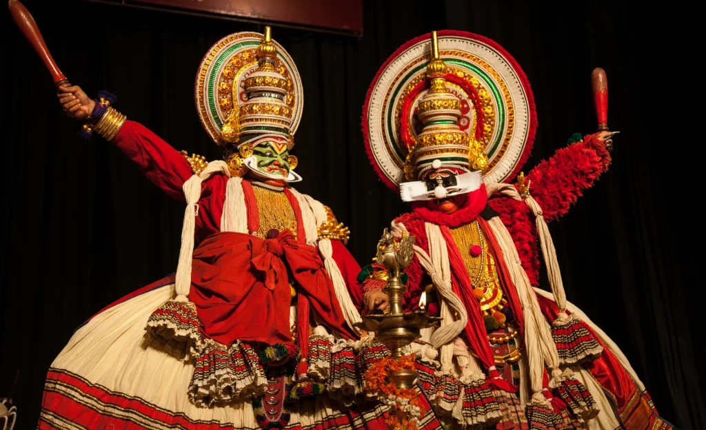 Seeing places to visit in Kochi fort through Kathakali show.