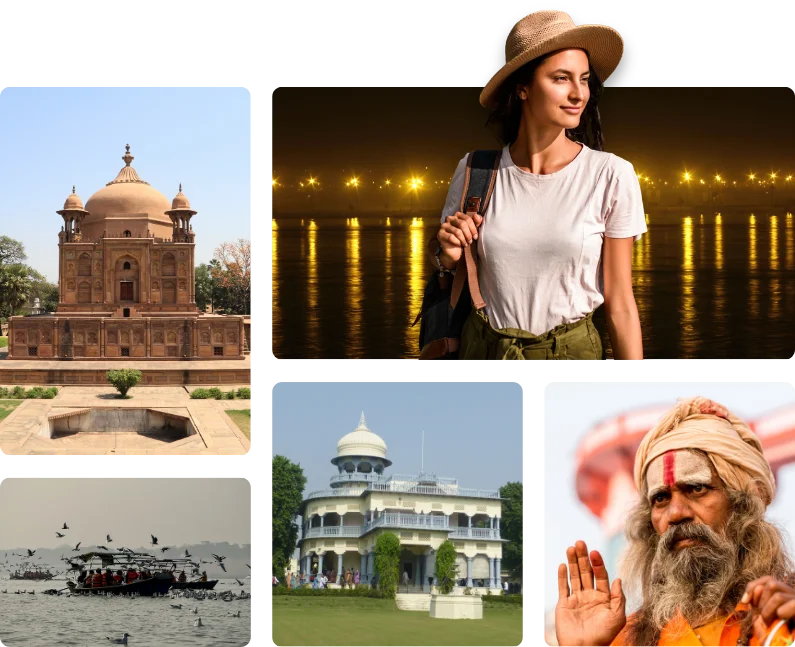 Sacred river confluence at Prayagraj tour packages.