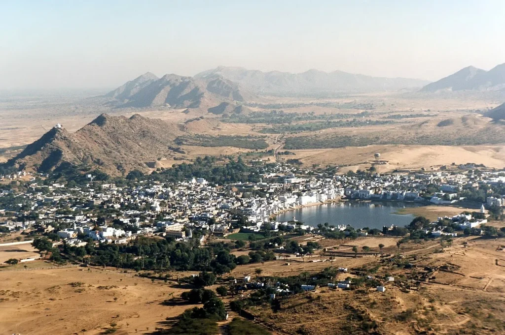 Pushkar – The camel fair extravaganza enriches the best place to visit in November in India near Delhi.