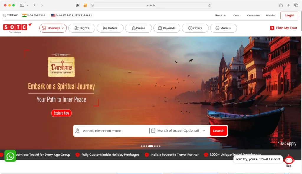 SOTC is trusted among top student group travel companies in India.