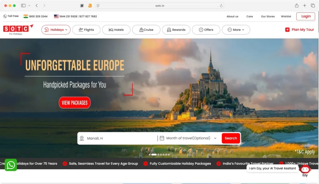 SOTC Travel is among the trusted international tour companies in India.