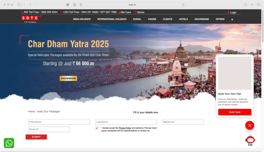 SOTC Travel Limited ranks high among the top luxury travel companies in India.