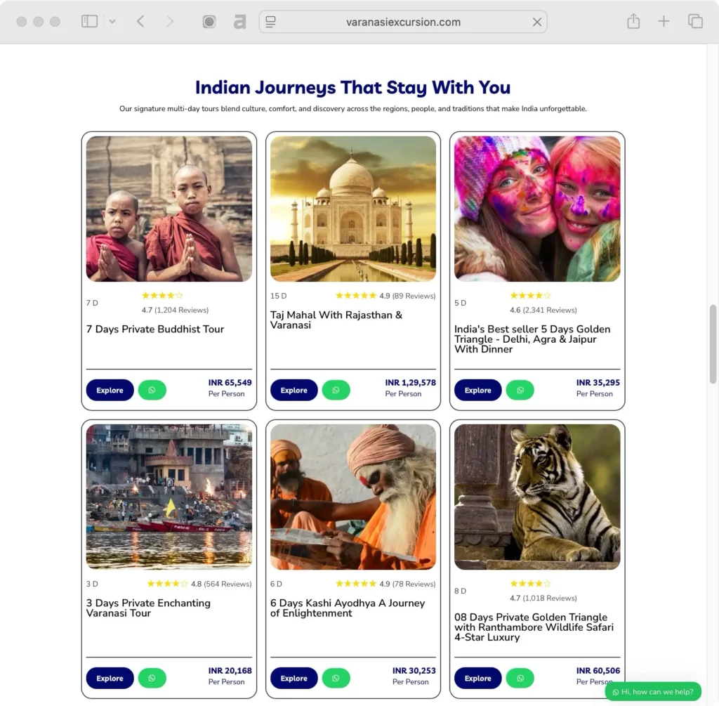 Top-rated group tours by one of the leading group tour companies in India.