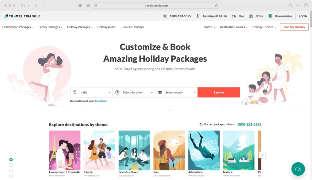 Travel Triangle ranks in the top 10 tour packages company in India.