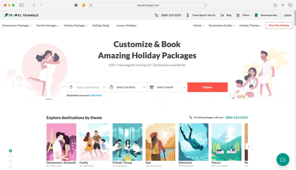 TravelTriangle shines among the best group travel companies for solo travelers in India.