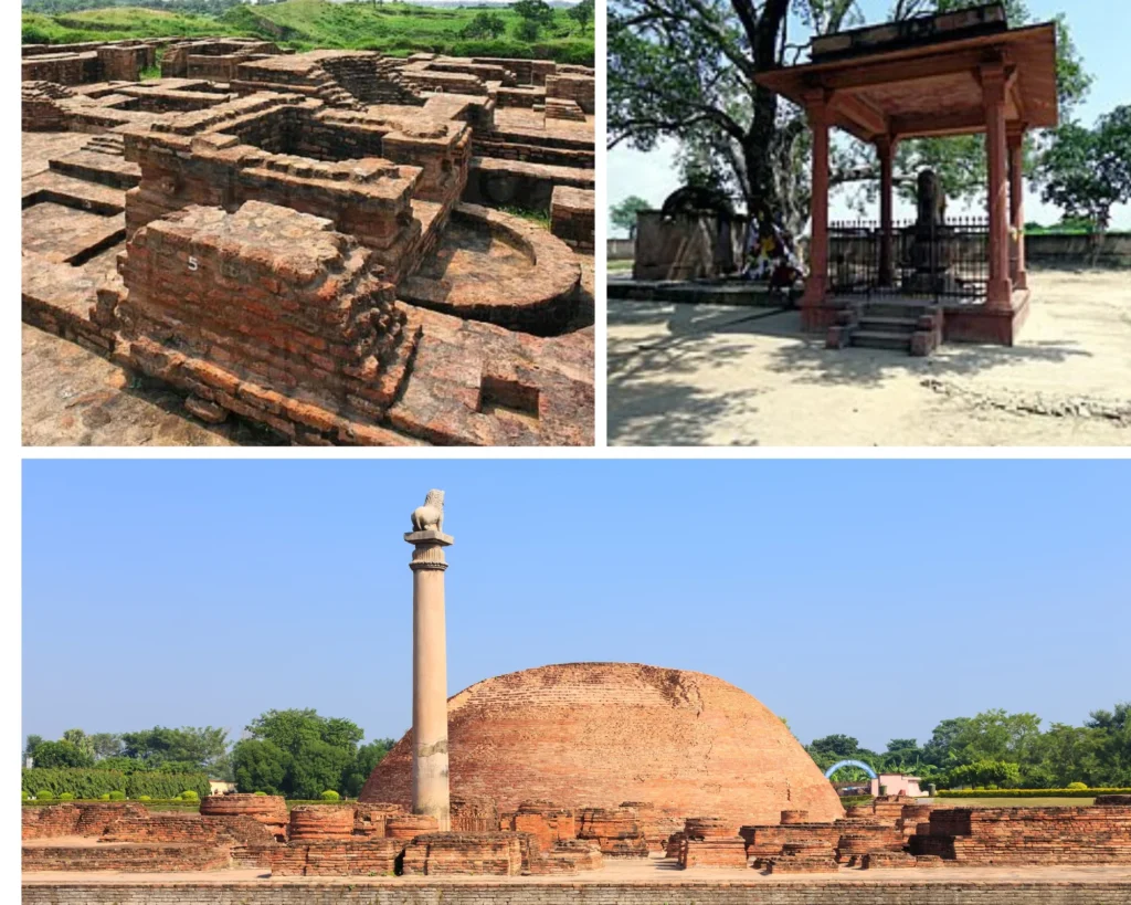 Vaishali, Kaushambi and Sankissa are top Buddhist places in India.