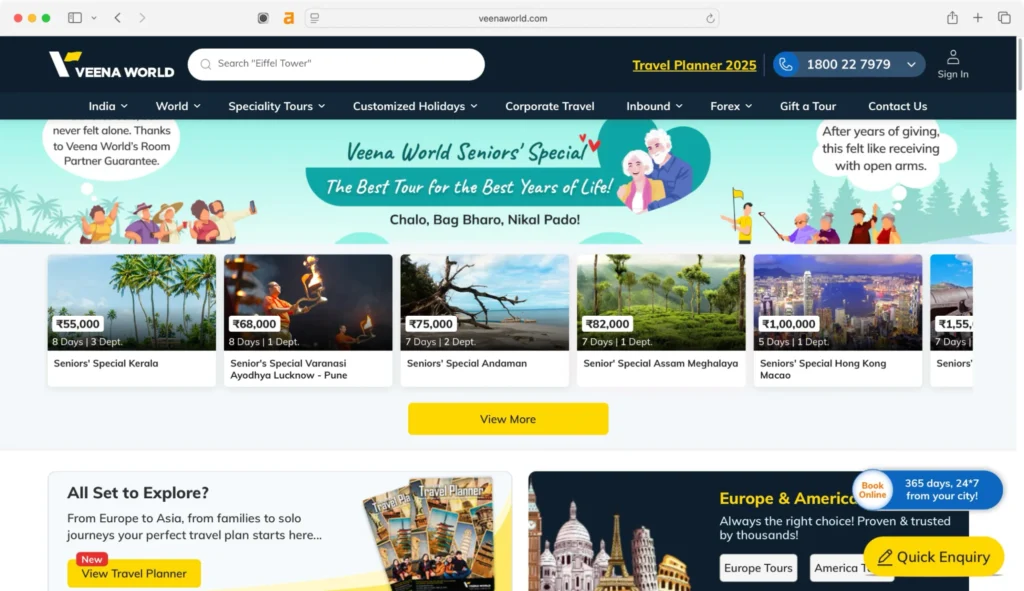 Veena World is a trusted choice among student group travel companies in India.