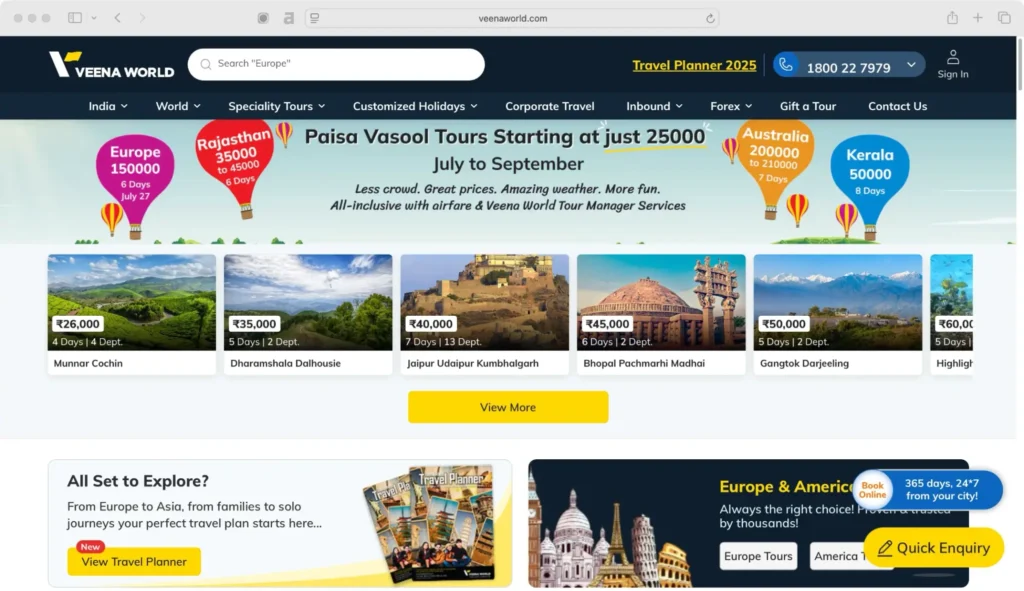 Veena World is a trusted name in group tour companies in India.