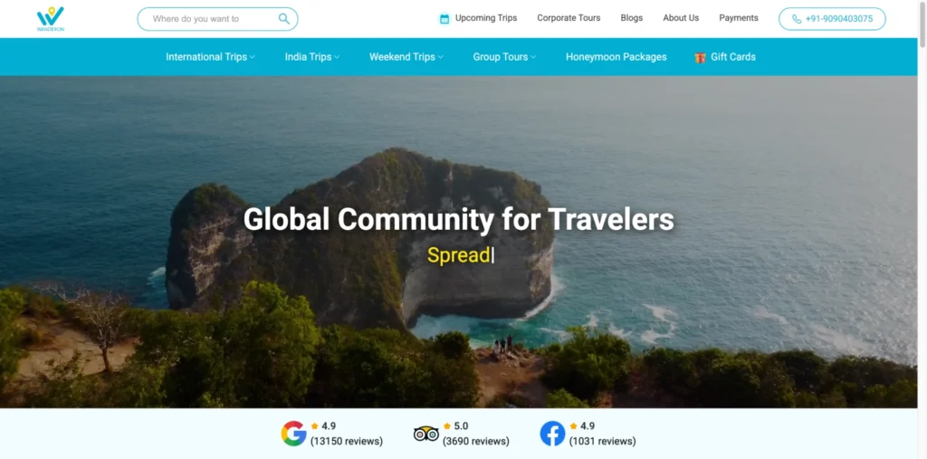 WanderOn offers epic adventures across India and abroad as a top online travel company in India.